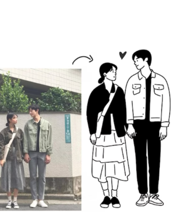 Vonalrajz fotó alapján