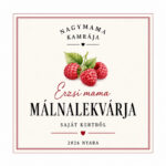 Befőttesüveg címke - málna