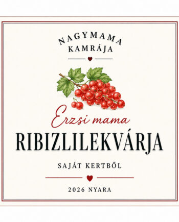 Befőttesüveg címke - ribizli