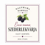 Befőttesüveg címke - szeder
