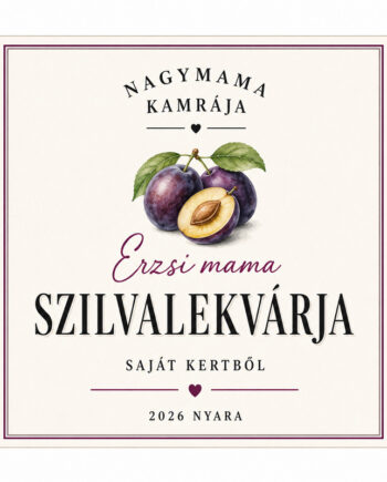 Befőttesüveg címke - szilva